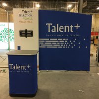 TalentPlus added another 10ft FabLite and Kiosk to their shows complete with a case-to-counter conversion kit.TalentPlus added another 10ft FabLite and Kiosk to their shows complete with a case-to-counter conversion kit.